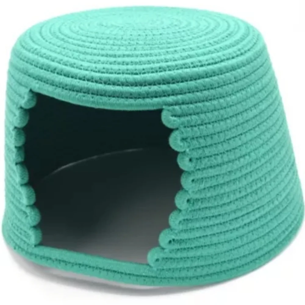Woven rounded animal hideout